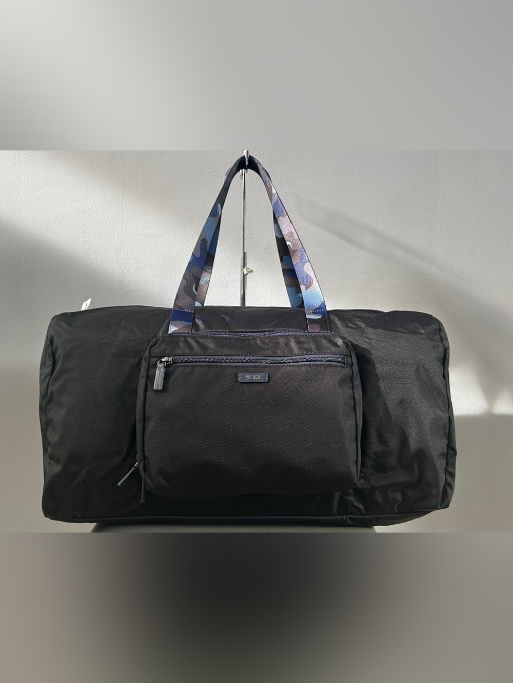 NWT TUMI Packable/Foldable Duffel Navy Camo/Black